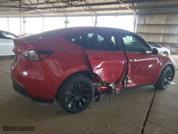 2023 Tesla Model Y Long Range with VIN 7SAYGDEE1PF893126, listed as a Copart auction lot 50743895 with 19,861 mi miles and Salvage Title. Bid and sale history available at carsss.com. Image 3.