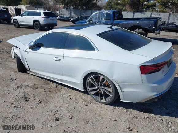 2022 Audi S5 Coupe Premium Plus with VIN WAUP4AF54NA031486, listed as a IAAI auction lot 41628400 with NaN miles. Bid and sale history available at carsss.com. Image 3.