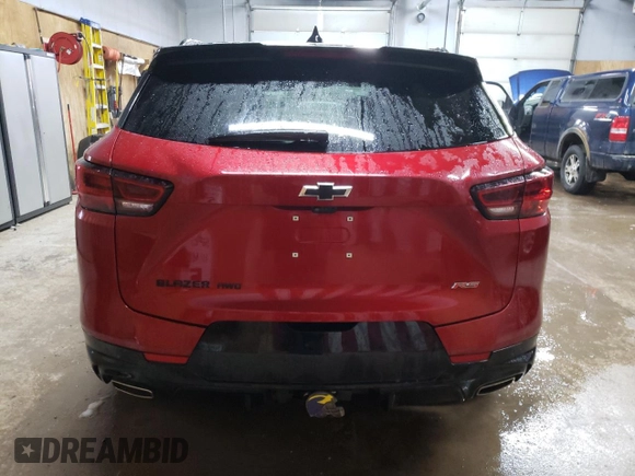 2024 Chevrolet Blazer RS with VIN 3GNKBKRS1RS275778, listed as a Copart auction lot 50371005 with 11,042 mi miles and Salvage title. Bid and sale history available at DreamBid. Image 6.
