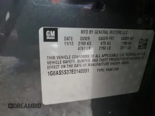 2014 Cadillac CTS Performance RWD with VIN 1G6AS5S37E0140091, listed as a Copart auction lot 60694094 with 130,587 mi miles and Salvage Title. Bid and sale history available at DreamBid. Image 12.