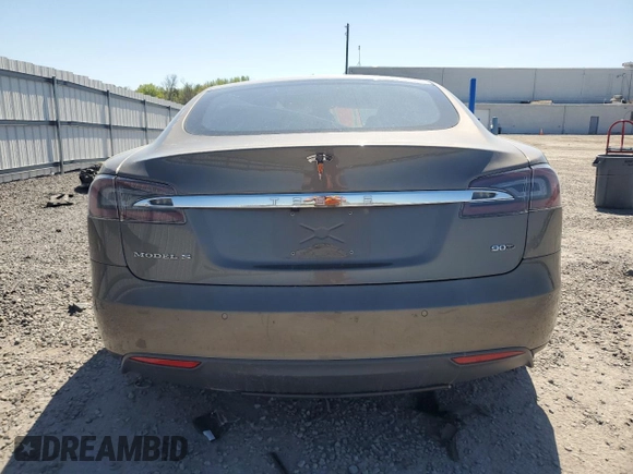 2016 Tesla Model S 90D with VIN 5YJSA1E2XGF121040, listed as a Copart auction lot 53612085 with 158,710 mi miles and Salvage Title. Bid and sale history available at DreamBid. Image 6.