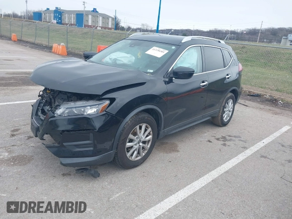 2019 Nissan Rogue SV with VIN KNMAT2MT5KP529837, listed as a IAAI auction lot 41228285 with 99,527 mi miles. Bid and sale history available at carsss.com. Image 2.