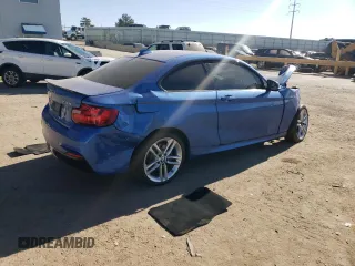 2017 BMW 2 Series 230i xDrive with VIN WBA2H9C50HV641853, listed as a Copart auction lot 83490184 with 0 mi miles and Salvage Title. Bid and sale history available at carsss.com. Image 3.