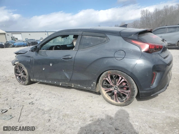 2019 Hyundai Veloster Turbo R-Spec with VIN KMHTH6AB5KU009504, listed as a Copart auction lot 42144805 with 123,967 mi miles and Salvage Title. Bid and sale history available at carsss.com. Image 2.