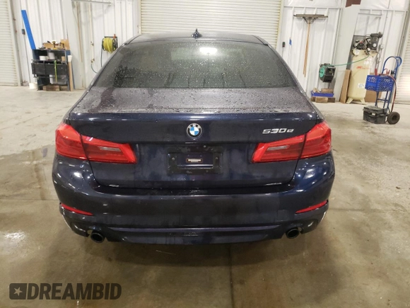 2018 BMW 5 Series 530e xDrive with VIN WBAJB1C50JB084044, listed as a Copart auction lot 53047185 with Not Provided miles and Salvage Title. Bid and sale history available at carsss.com. Image 6.