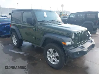 2021 Jeep Wrangler Sport with VIN 1C4GJXAN5MW852653, listed as a IAAI auction lot 42073214 with 53,834 mi miles and . Bid and sale history available at DreamBid. Image 1.