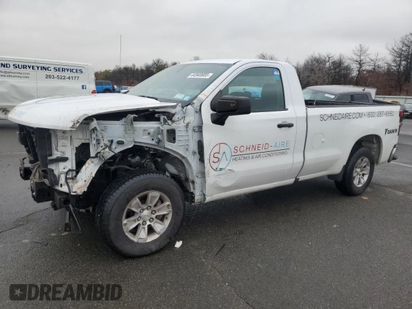 2020 Chevrolet Silverado 1500 Work Truck with VIN 3GCNWAEFXLG250174, listed as a Copart auction lot 44940685 with 107,631 mi miles and Salvage Title. Bid and sale history available at carsss.com. Image 1.