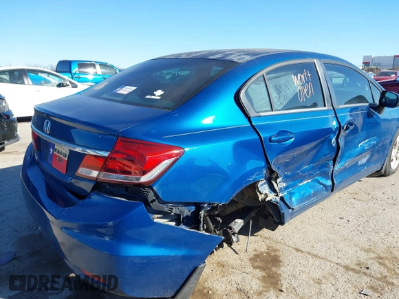 2014 Honda Civic Sedan LX with VIN 2HGFB2F57EH529579, listed as a IAAI auction lot 41732190 with 95,176 mi miles. Bid and sale history available at carsss.com. Image 6.