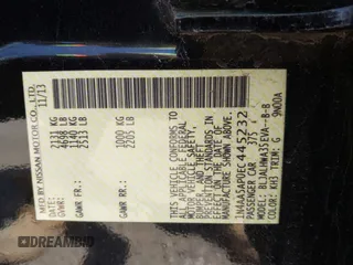 2014 Nissan Maxima S with VIN 1N4AA5AP0EC445232, listed as a IAAI auction lot 42154984 with 91,205 mi miles and . Bid and sale history available at DreamBid. Image 9.