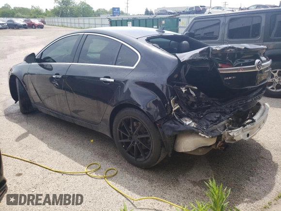 2014 Buick Regal GS with VIN 2G4GU5GX1E9226818, listed as a Copart auction lot 55704254 with 70,290 mi miles and Salvage Title. Bid and sale history available at DreamBid. Image 2.
