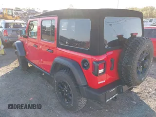 2022 Jeep Wrangler Unlimited Willys with VIN 1C4HJXDN3NW129708, listed as a IAAI auction lot 42025893 with 14,548 mi miles and . Bid and sale history available at DreamBid. Image 3.