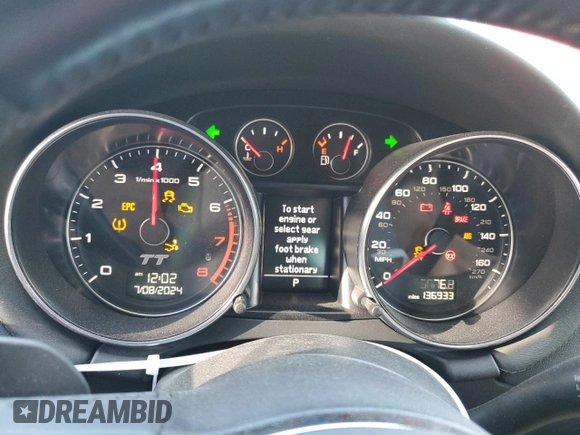 2015 Audi TT 2.0T with VIN TRUBFAFK8F1000567, listed as a Copart auction lot 64384194 with 136,933 mi miles and Salvage Title. Bid and sale history available at carsss.com. Image 9.