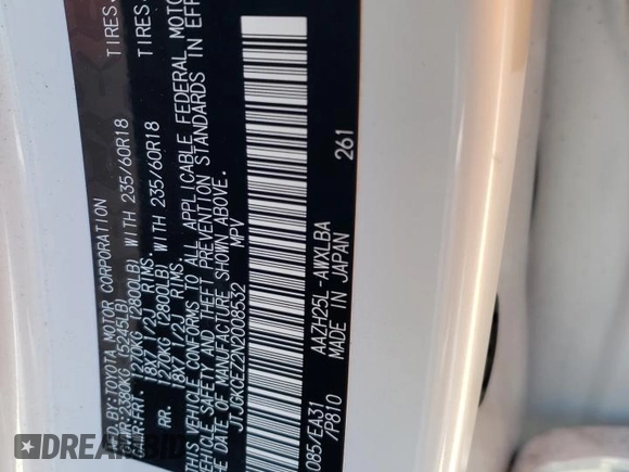2022 Lexus NX 350h Premium z VIN JTJGKCEZ2N2008532, wystawiony jako Copart lot #57531565 z przebiegiem 55 348 mil mil oraz Szkoda całkowita • Salvage title. Historia ofert i sprzedaży dostępna na DreamBid. Obrazek 13.