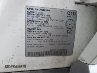 2020 Audi Q5 Premium with VIN WA1ANAFY4L2043820, listed as a Copart auction lot 52306765 with 102,821 mi miles and Salvage title. Bid and sale history available at DreamBid. Image 12.