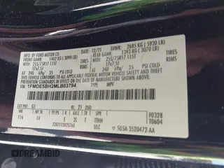 2021 Ford Bronco с VIN 1FMDE5BH2MLB03794, выставлен на аукционе IAAI как лот 42180534 с пробегом 59 807 миль миль и . История ставок и продаж доступна на DreamBid. Изображение 9.
