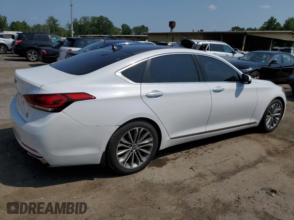 2017 Genesis G80 3.8L with VIN KMHGN4JE1HU211502, listed as a Copart auction lot 64684094 with 70,682 mi miles and Salvage Title. Bid and sale history available at carsss.com. Image 3.