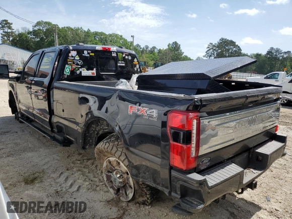 2024 Ford F-350 XL with VIN 1FT8W3BM1REC37101, listed as a Copart auction lot 56579605 with 34,858 mi miles and Salvage title. Bid and sale history available at DreamBid. Image 2.