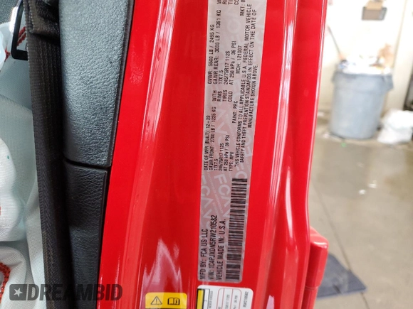 2024 Jeep Wrangler Sport S with VIN 1C4PJXDN5RW210582, listed as a Copart auction lot 47043845 with 18,593 mi miles and Salvage title. Bid and sale history available at DreamBid. Image 14.