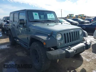 2014 Jeep Wrangler Unlimited Sport with VIN 1C4BJWDG9EL309763, listed as a IAAI auction lot 41378132 with 117,029 mi miles. Bid and sale history available at carsss.com. Image 1.
