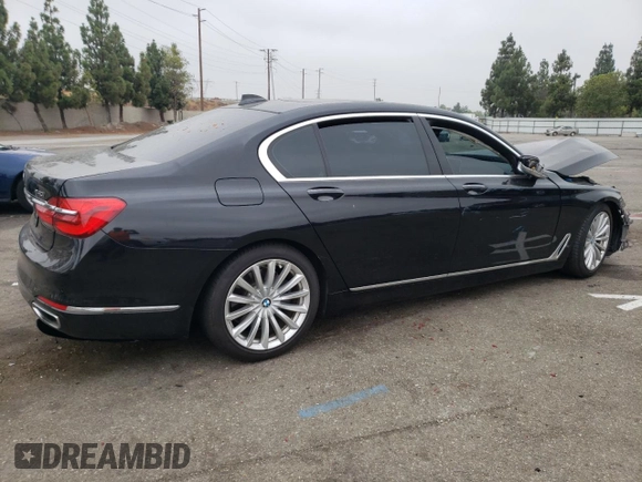2018 BMW 7 Series 740i with VIN WBA7E2C56JG741911, listed as a Copart auction lot 63716373 with 45,059 mi miles. Bid and sale history available at carsss.com. Image 3.