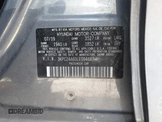 2020 Hyundai Accent SE with VIN 3KPC24A60LE094667, listed as a IAAI auction lot 41819903 with 55,577 mi miles. Bid and sale history available at carsss.com. Image 9.