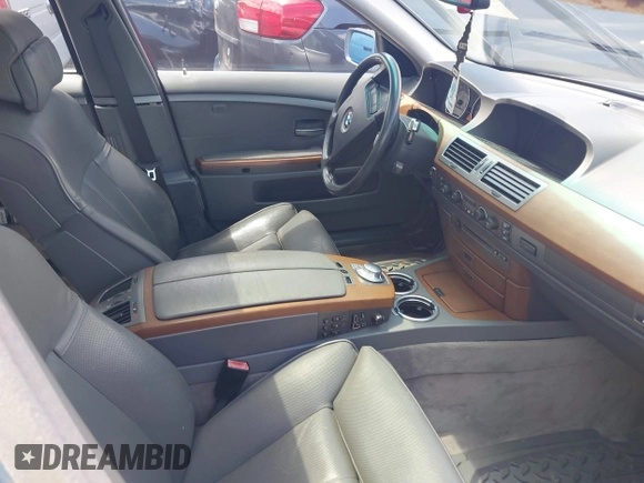 2003 BMW 7 Series 745Li with VIN WBAGN63403DR09724, listed as a IAAI auction lot 42739491 with 179,639 mi miles and . Bid and sale history available at DreamBid. Image 5.
