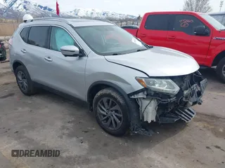 2016 Nissan Rogue SL with VIN 5N1AT2MV3GC762496, listed as a IAAI auction lot 41851987 with 90,623 mi miles and . Bid and sale history available at DreamBid. Image 1.