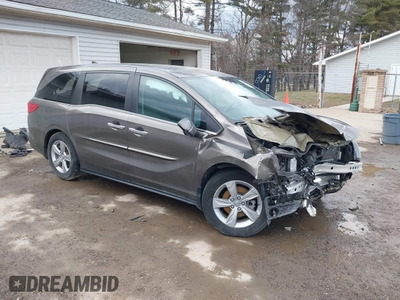 2019 Honda Odyssey EX with VIN 5FNRL6H50KB097304, listed as a IAAI auction lot 41659899 with 128,641 mi miles. Bid and sale history available at carsss.com. Image 1.