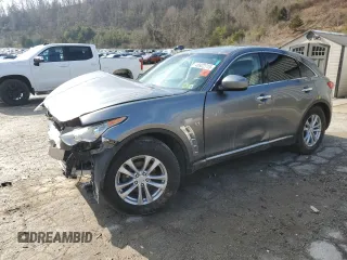 2017 Infiniti QX70 with VIN JN8CS1MW5HM414377, listed as a Copart auction lot 46922715 with 156,915 mi miles and Salvage Title. Bid and sale history available at carsss.com. Image 1.