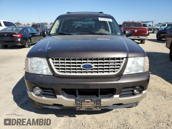 2005 Ford Explorer Eddie Bauer z VIN 1FMDU74W65UB20491, wystawiony jako Copart lot #74141504 z przebiegiem 159 563 mil mil oraz Czysty tytuł • Clean title. Historia ofert i sprzedaży dostępna na DreamBid. Obrazek 5.