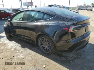 2025 Tesla Model 3 Long Range with VIN 5YJ3E1EA0SF902836, listed as a Copart auction lot 49674245 with 3,302 mi miles and Salvage Title. Bid and sale history available at DreamBid. Image 2.