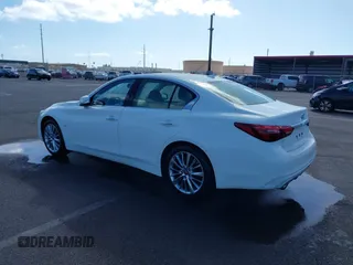 2020 Infiniti Q50 Luxe with VIN JN1EV7AP4LM206367, listed as a IAAI auction lot 41069262 with 54,245 mi miles and . Bid and sale history available at DreamBid. Image 3.