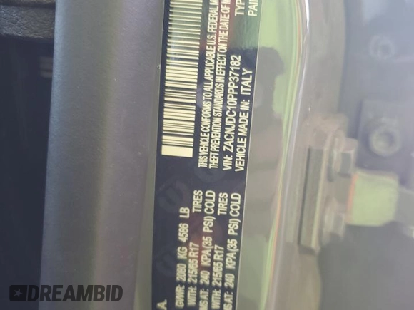 2023 Jeep Renegade Trailhawk with VIN ZACNJDC10PPP37182, listed as a Copart auction lot 49251315 with 13,779 mi miles and Salvage title. Bid and sale history available at DreamBid. Image 13.