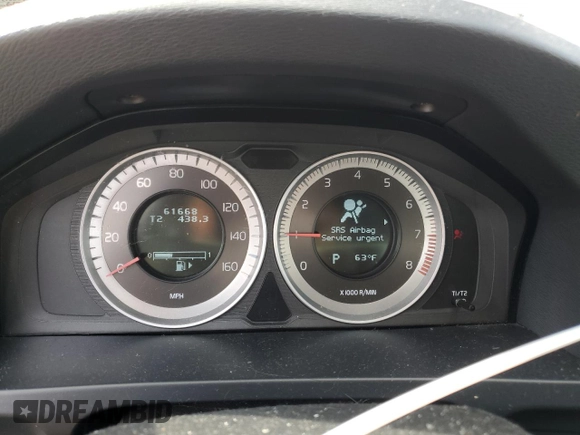 2013 Volvo S60 T5 Premier with VIN YV1612FS5D1218067, listed as a Copart auction lot 46903005 with 61,668 mi miles and Salvage title. Bid and sale history available at DreamBid. Image 9.