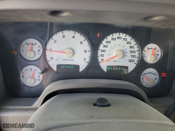 2004 Dodge Ram 1500 SLT with VIN 1D7HA18N44S732735, listed as a Copart auction lot 48556395 with 227,443 mi miles and Salvage Title. Bid and sale history available at carsss.com. Image 9.