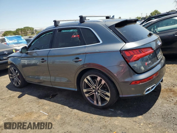2018 Audi SQ5 Premium Plus with VIN WA1A4AFY3J2203766, listed as a Copart auction lot 62726734 with 72,881 mi miles and Salvage Title. Bid and sale history available at DreamBid. Image 2.