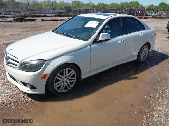 2009 Mercedes-Benz C-Class 3.0L Sport with VIN WDDGF54X39F279137, listed as a IAAI auction lot 41978124 with 139,658 mi miles. Bid and sale history available at carsss.com. Image 2.