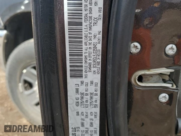 2018 Ram 2500 SLT with VIN 3C6UR5DL5JG358451, listed as a Copart auction lot 60751765 with 90,082 mi miles and Non repairable. Bid and sale history available at DreamBid. Image 12.