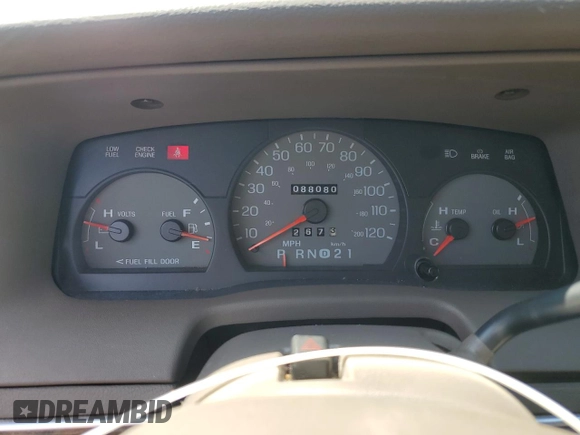 1999 Mercury Grand Marquis LS with VIN 2MEFM75W0XX731008, listed as a Copart auction lot 54375795 with 88,080 mi miles and Salvage Title. Bid and sale history available at DreamBid. Image 9.