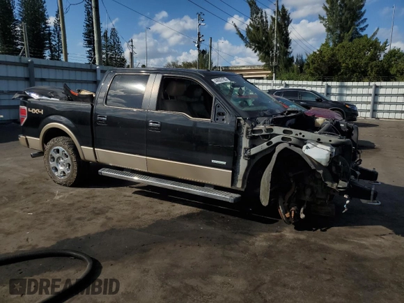 2012 Ford F-150 XL with VIN 1FTFW1ET4CFA81653, listed as a Copart auction lot 44022195 with Not provided miles and Salvage title. Bid and sale history available at DreamBid. Image 4.
