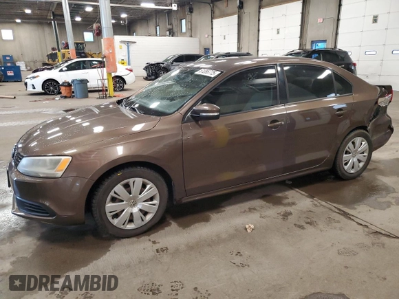 2011 Volkswagen Jetta SE with VIN 3VWDX7AJ2BM397530, listed as a Copart auction lot 61066775 with 130,164 mi miles and Salvage title. Bid and sale history available at DreamBid. Image 1.