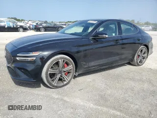 2025 Genesis G70 2.5T with VIN KMTG34SC7SU143836, listed as a Copart auction lot 60212205 with 1,581 mi miles and Non repairable. Bid and sale history available at DreamBid. Image 1.
