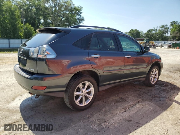 2008 Lexus RX 350 z VIN 2T2GK31U98C056155, wystawiony jako Copart lot #57622095 z przebiegiem 133 894 mil mil oraz Szkoda całkowita • Salvage title. Historia ofert i sprzedaży dostępna na DreamBid. Obrazek 3.