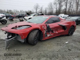 2024 Chevrolet Corvette 2LT with VIN 1G1YB3D41R5123651, listed as a Copart auction lot 44586495 with 10,847 mi miles and Salvage Title. Bid and sale history available at carsss.com. Image 1.