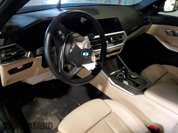 2022 BMW 3 Series 330i xDrive with VIN 3MW5R7J03N8C69445, listed as a Copart auction lot 48023605 with 0 mi miles and Salvage Title. Bid and sale history available at carsss.com. Image 8.