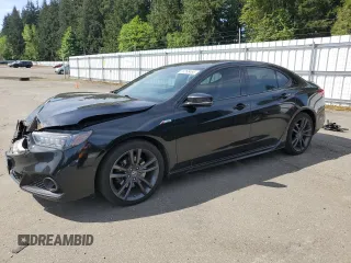 2020 Acura TLX w/A-Spec Pkg with VIN 19UUB1F60LA800505, listed as a Copart auction lot 55265465 with 80,602 mi miles and Salvage title. Bid and sale history available at DreamBid. Image 1.