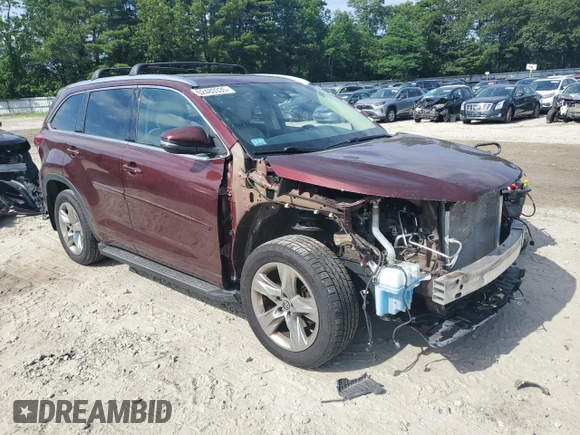 2018 Toyota Highlander Limited with VIN 5TDDZRFH1JS908660, listed as a Copart auction lot 62480335 with 77,490 mi miles and Salvage title. Bid and sale history available at DreamBid. Image 4.