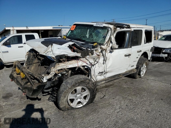 2021 Jeep Wrangler Unlimited Sport with VIN 1C4HJXKN6MW652237, listed as a Copart auction lot 75054554 with Not provided miles and Salvage title. Bid and sale history available at DreamBid. Image 1.