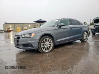 2015 Audi A3 Premium Plus with VIN WAUCCGFF4F1018588, listed as a Copart auction lot 60160375 with 75,640 mi miles and Salvage title. Bid and sale history available at DreamBid. Image 1.
