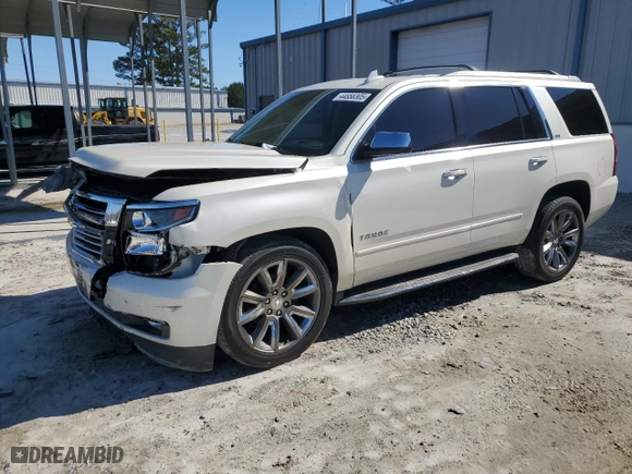 2015 Chevrolet Tahoe LTZ with VIN 1GNSCCKC5FR600193, listed as a Copart auction lot 44858305 with 136,259 mi miles and Salvage Title. Bid and sale history available at carsss.com. Image 1.